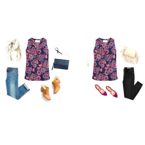 Alice Blue floral tank - Picture 3 of 3